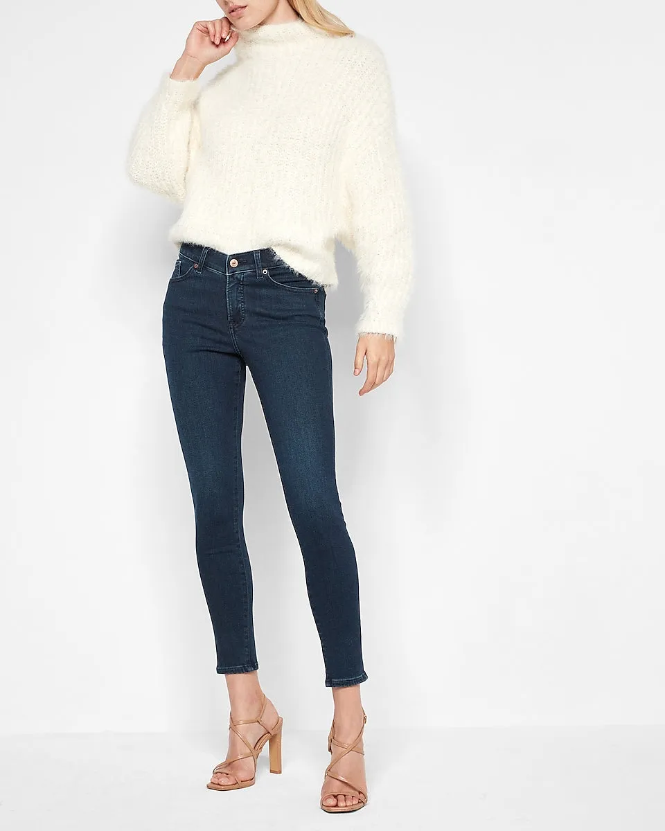 Conscious Edit Low Rise Dark Wash Skinny Jeans in Dark Wash