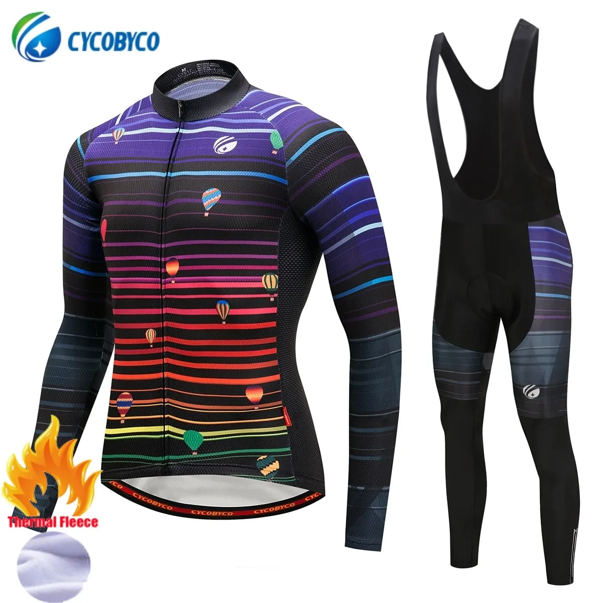 Cycobyco Winter Thermal Fleece Cycling Jersey Bike Clothes Wear Bicycle Clothing Set Long Sleeve Maillot Ropa Ciclismo Invierno