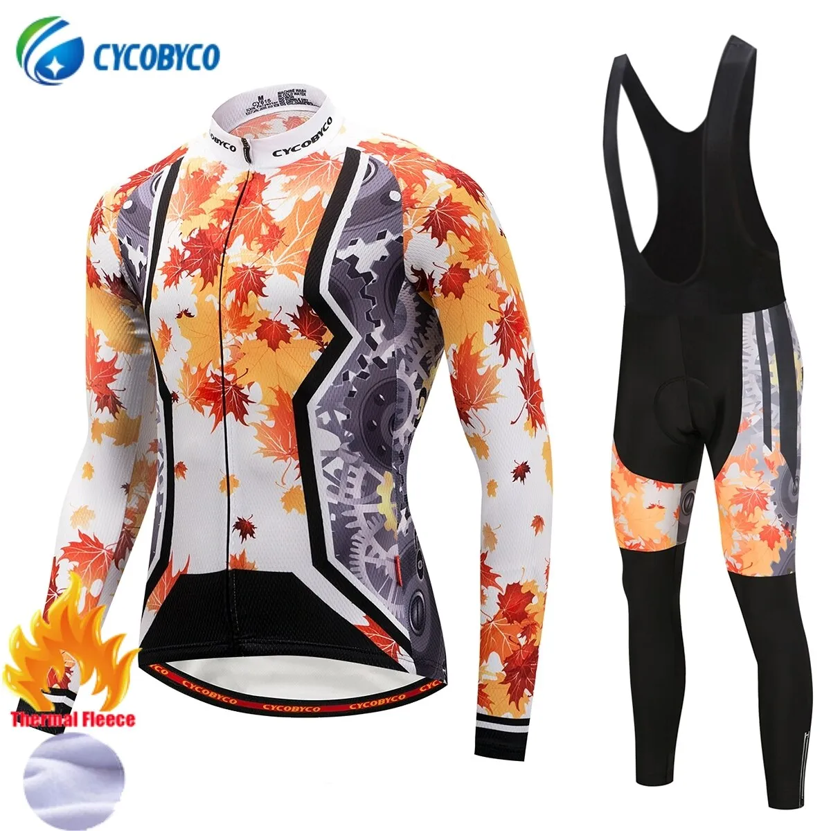Cycobyco Winter Thermal Fleece Cycling Jersey Bike Clothes Wear Bicycle Clothing Set Long Sleeve Maillot Ropa Ciclismo Invierno