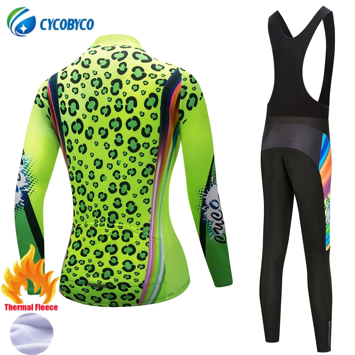 Cycobyco Winter Thermal Fleece Women Cycling Jerseys Mountain Bike Bicycle Uniform Long Sleeve Cycling Clothing Best Gel Pad