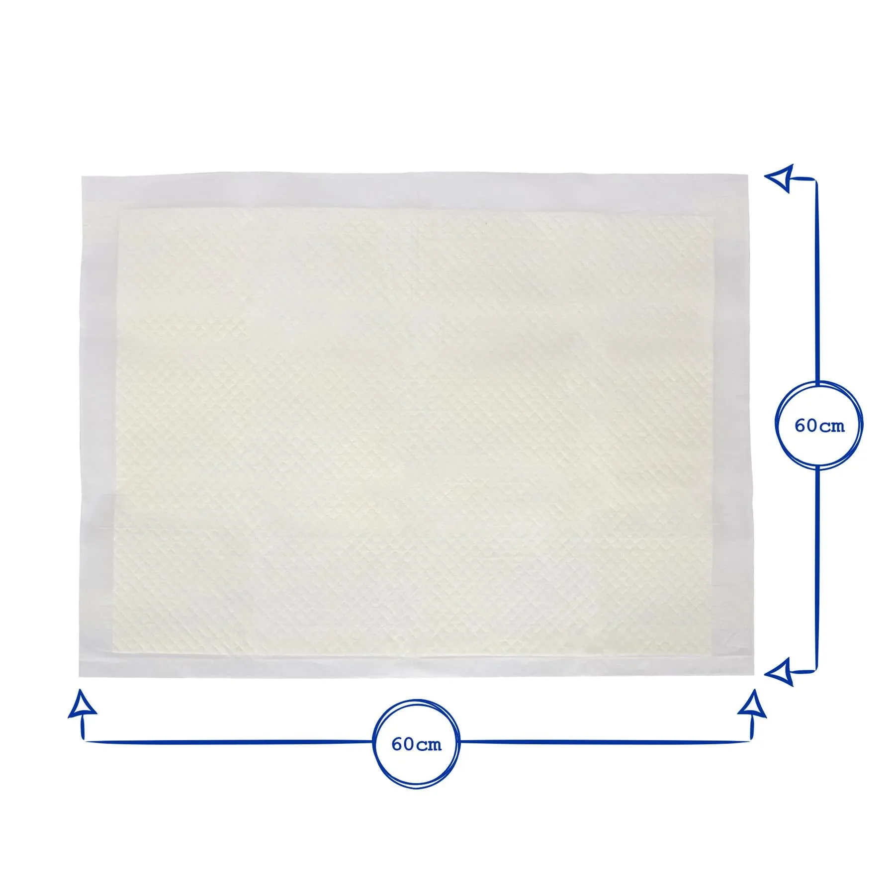 Disposable Incontinence Bed Pads - 60cm x 60cm - Pack of 75 - By Harbour Housewares