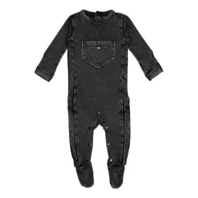 Faux Denim Footies