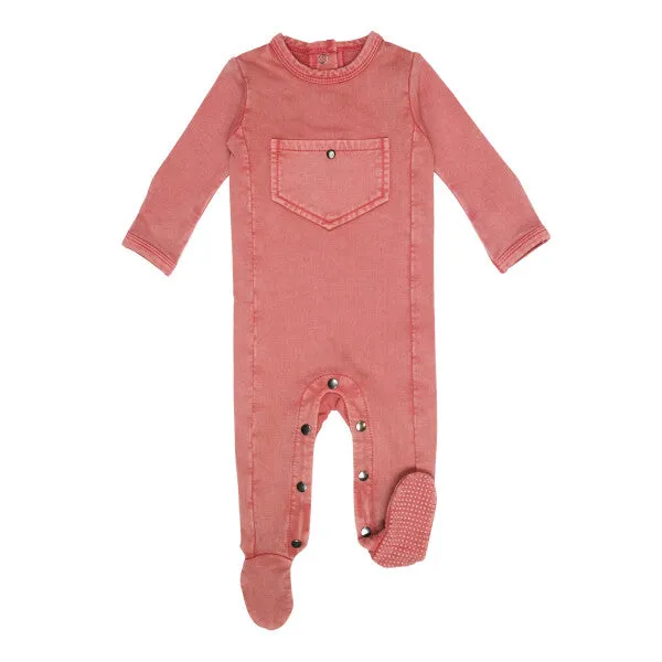 Faux Denim Footies