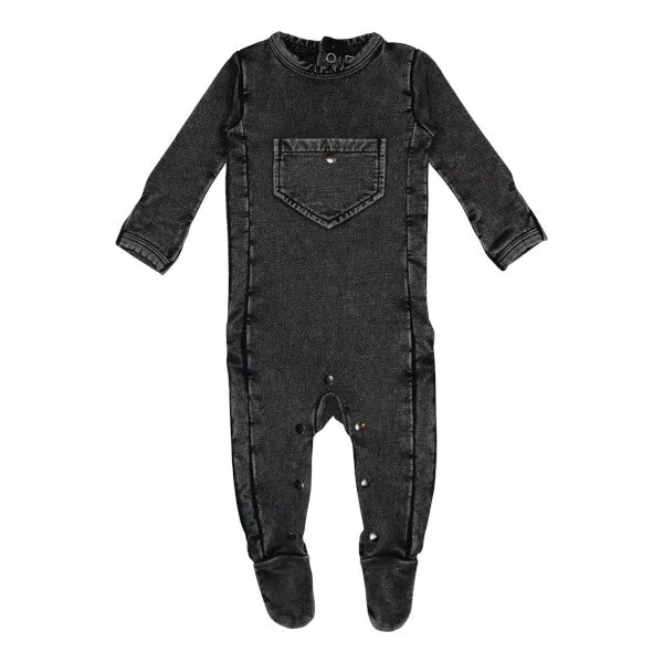 Faux Denim Footies