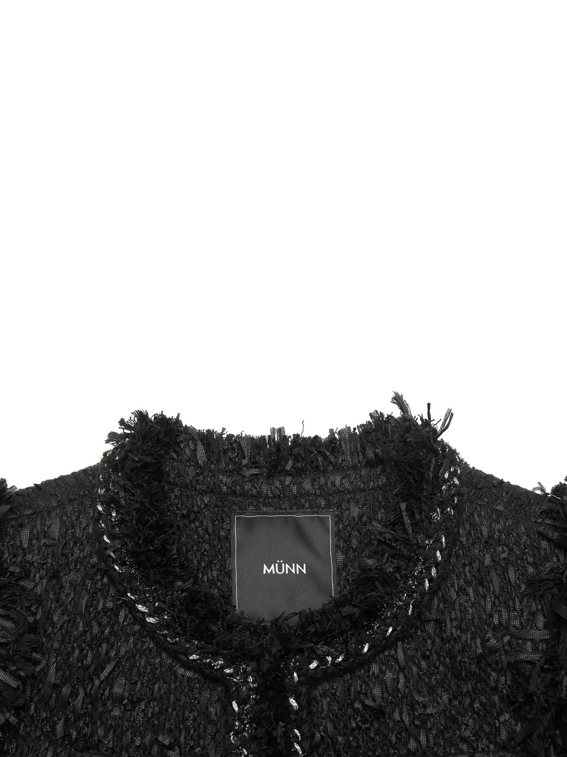 Fringed Detail Tweed Jacket