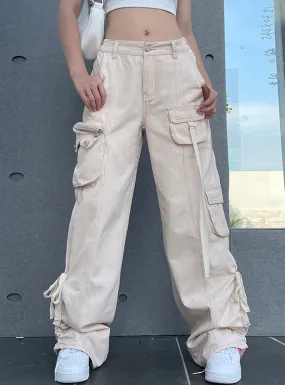 High Waisted Overalls Pleated Ribbon Pant High Waisted Overalls Pleated Ribbon Pant