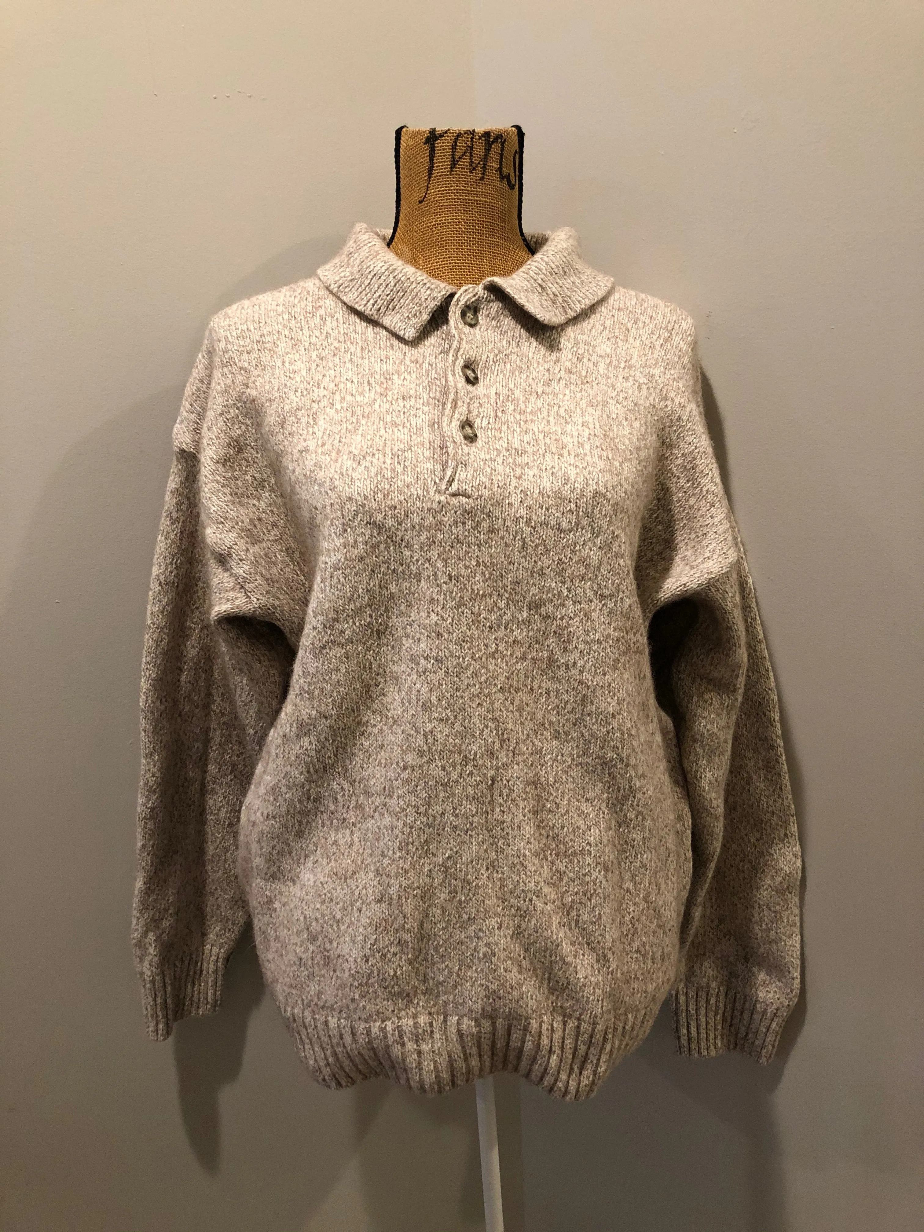 Northwoods Wool/ Cotton Blend Ragg Sweater, Made in Canada SOLD
