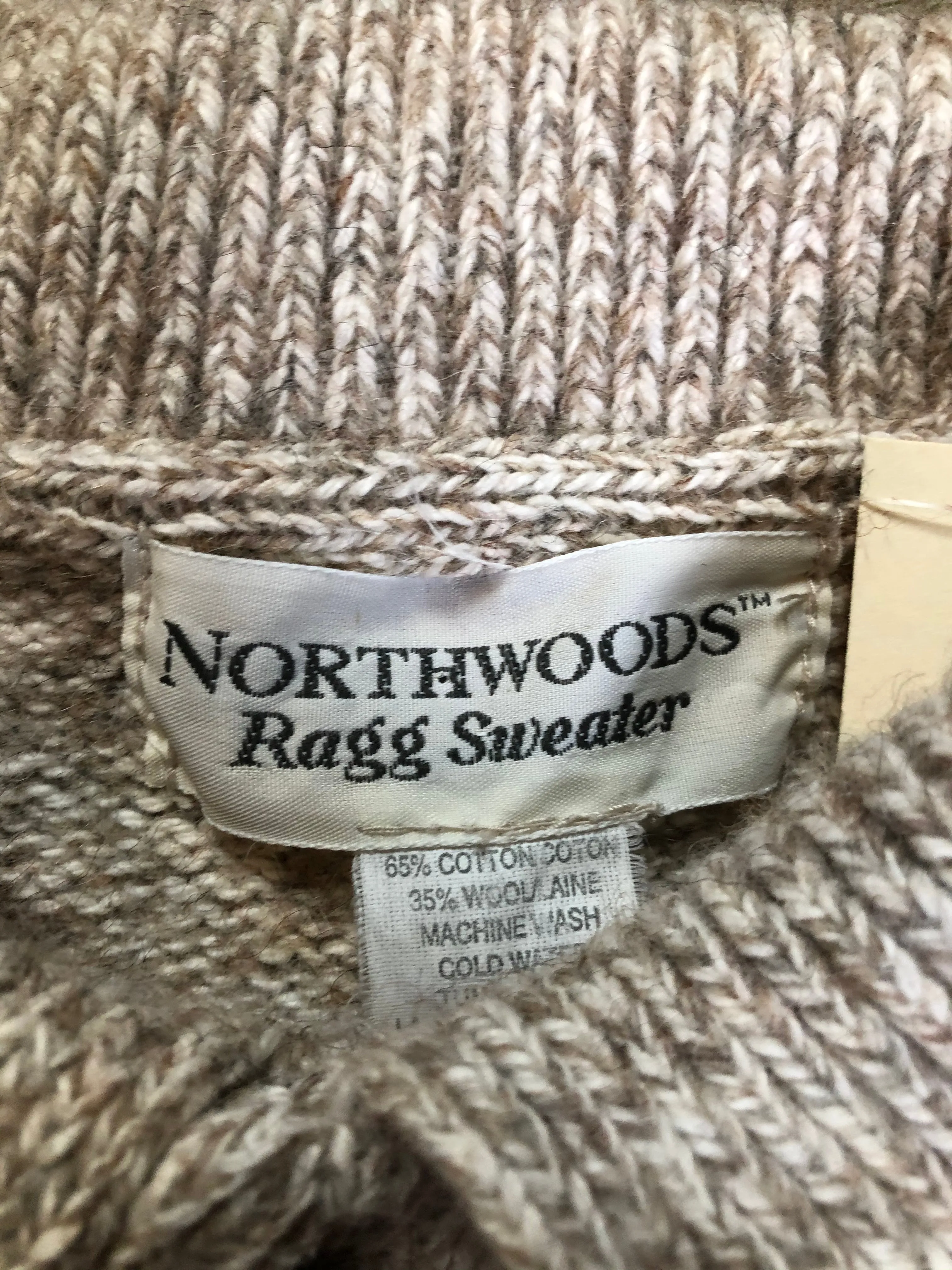 Northwoods Wool/ Cotton Blend Ragg Sweater, Made in Canada SOLD