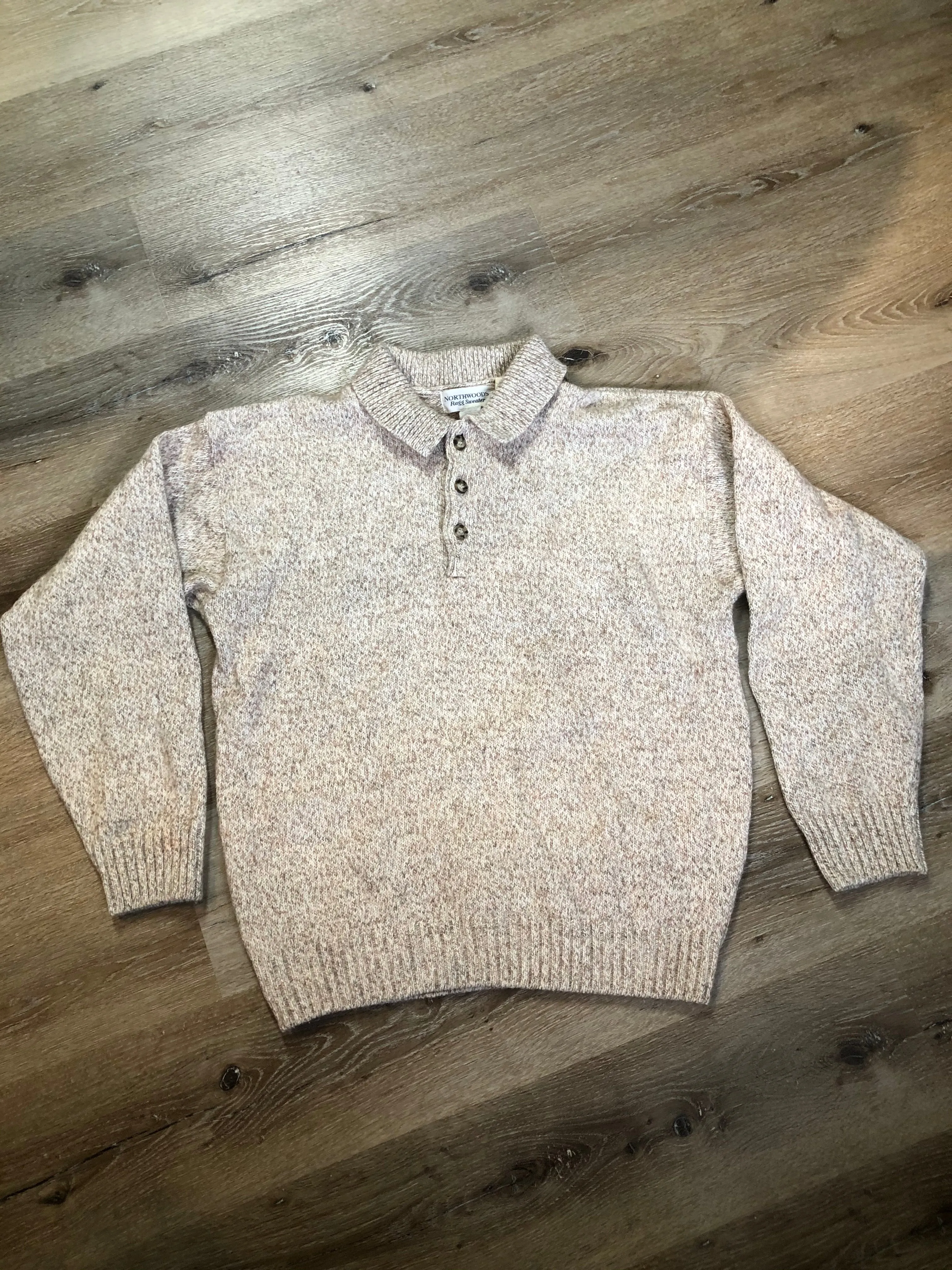 Northwoods Wool/ Cotton Blend Ragg Sweater, Made in Canada SOLD