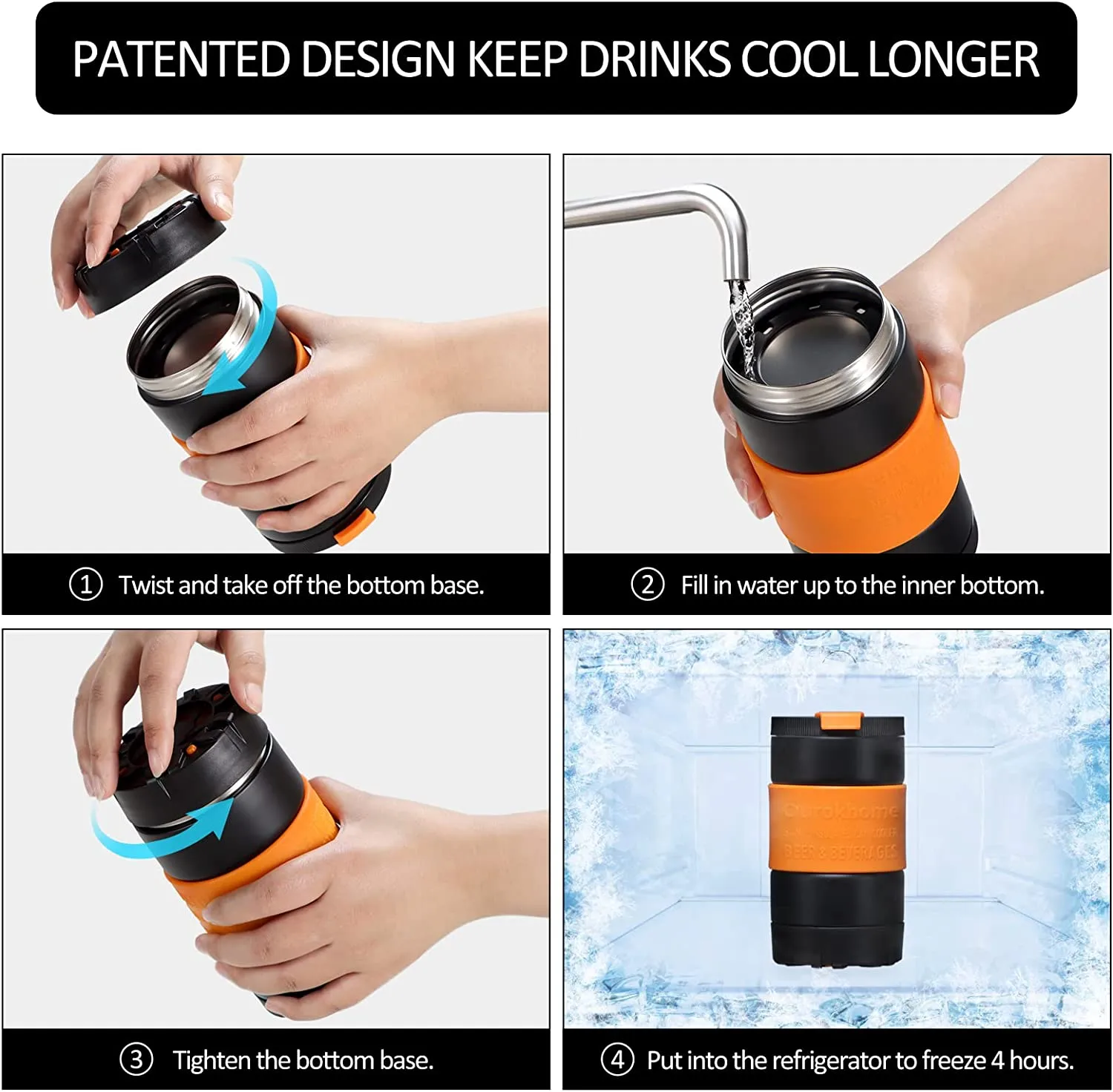 Ourokhome 5 in 1 Can Cooler with Lid