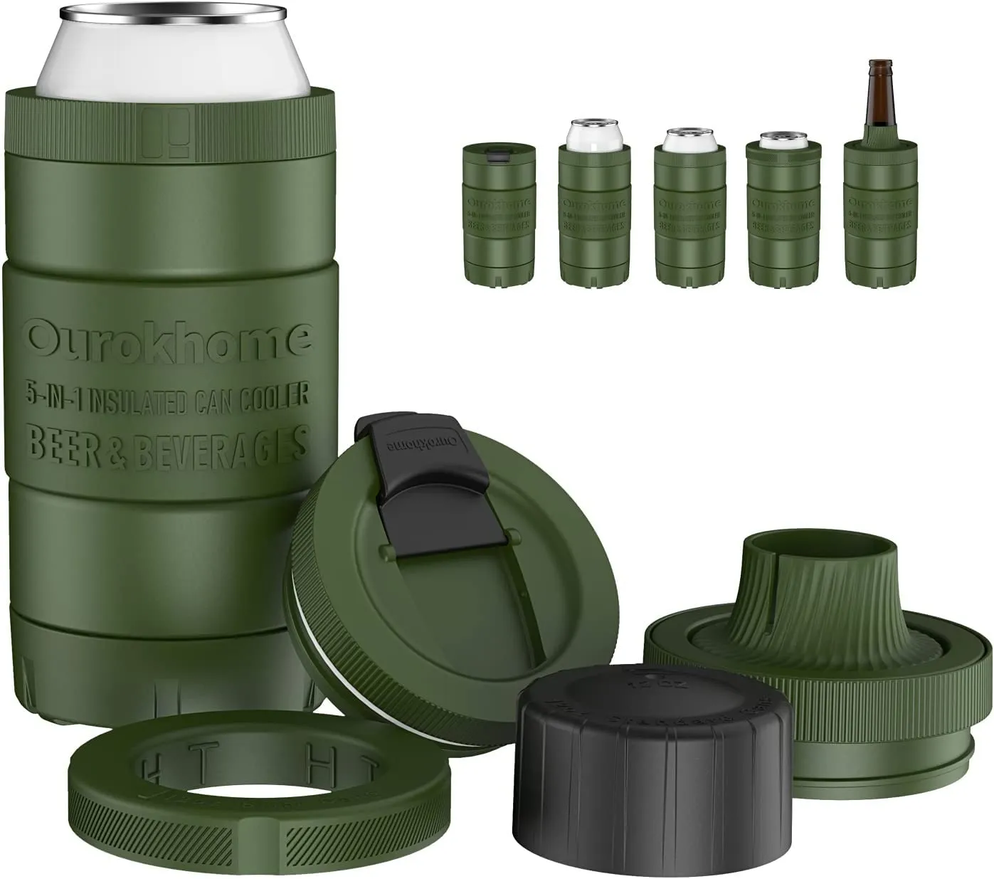 Ourokhome 5 in 1 Can Cooler with Lid