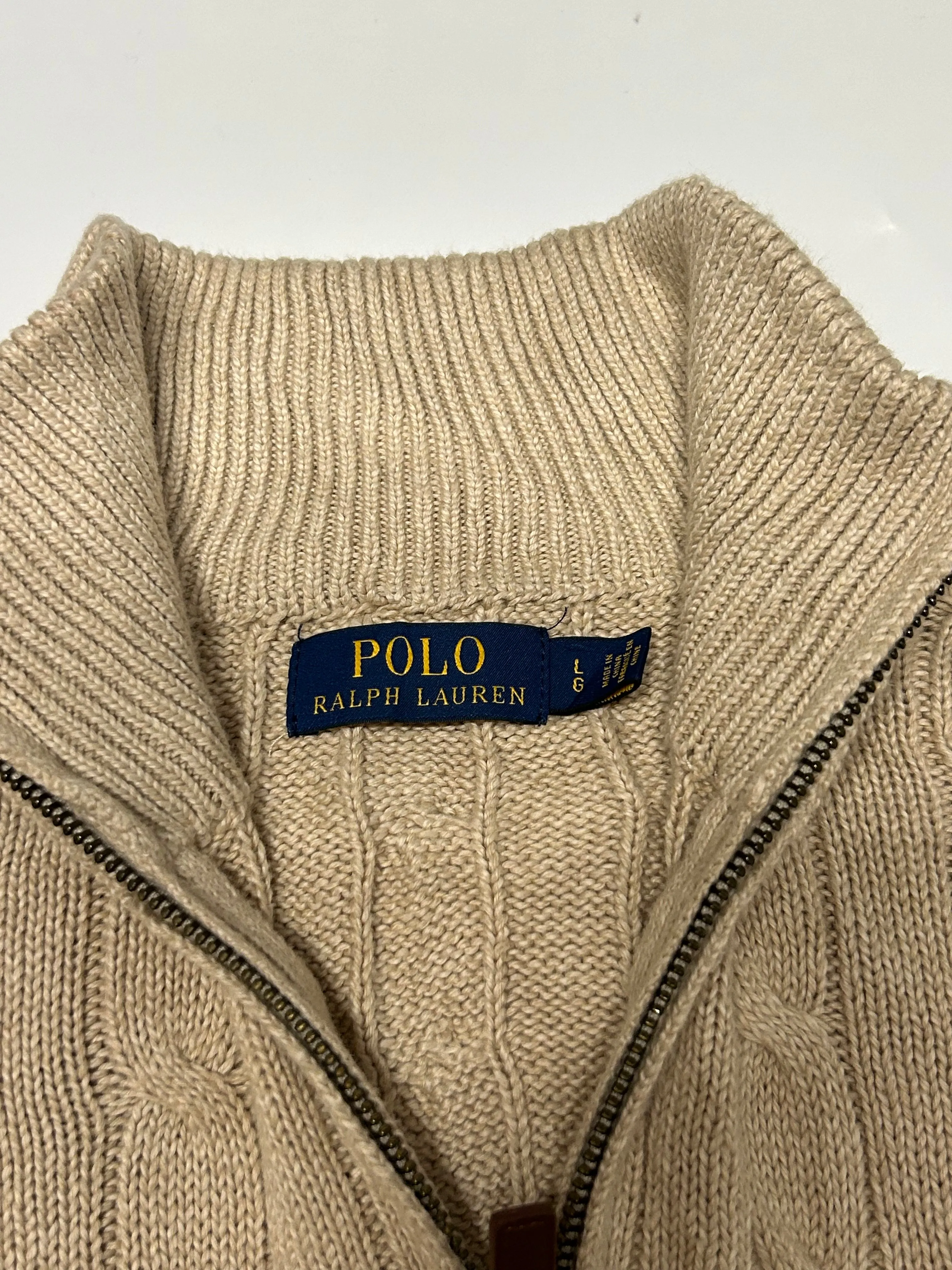 Ralph Lauren quarter zip knit sweater (L)
