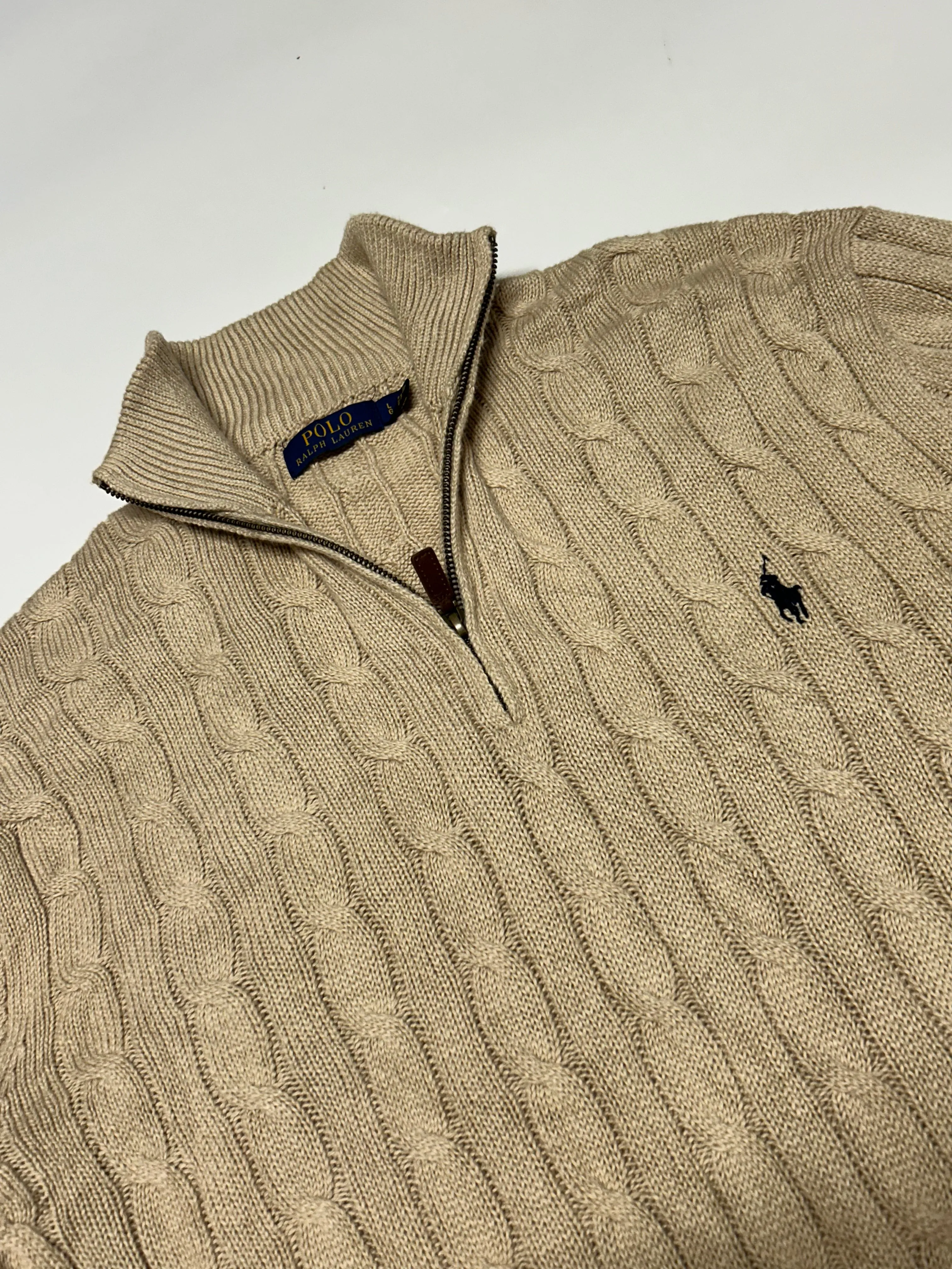 Ralph Lauren quarter zip knit sweater (L)
