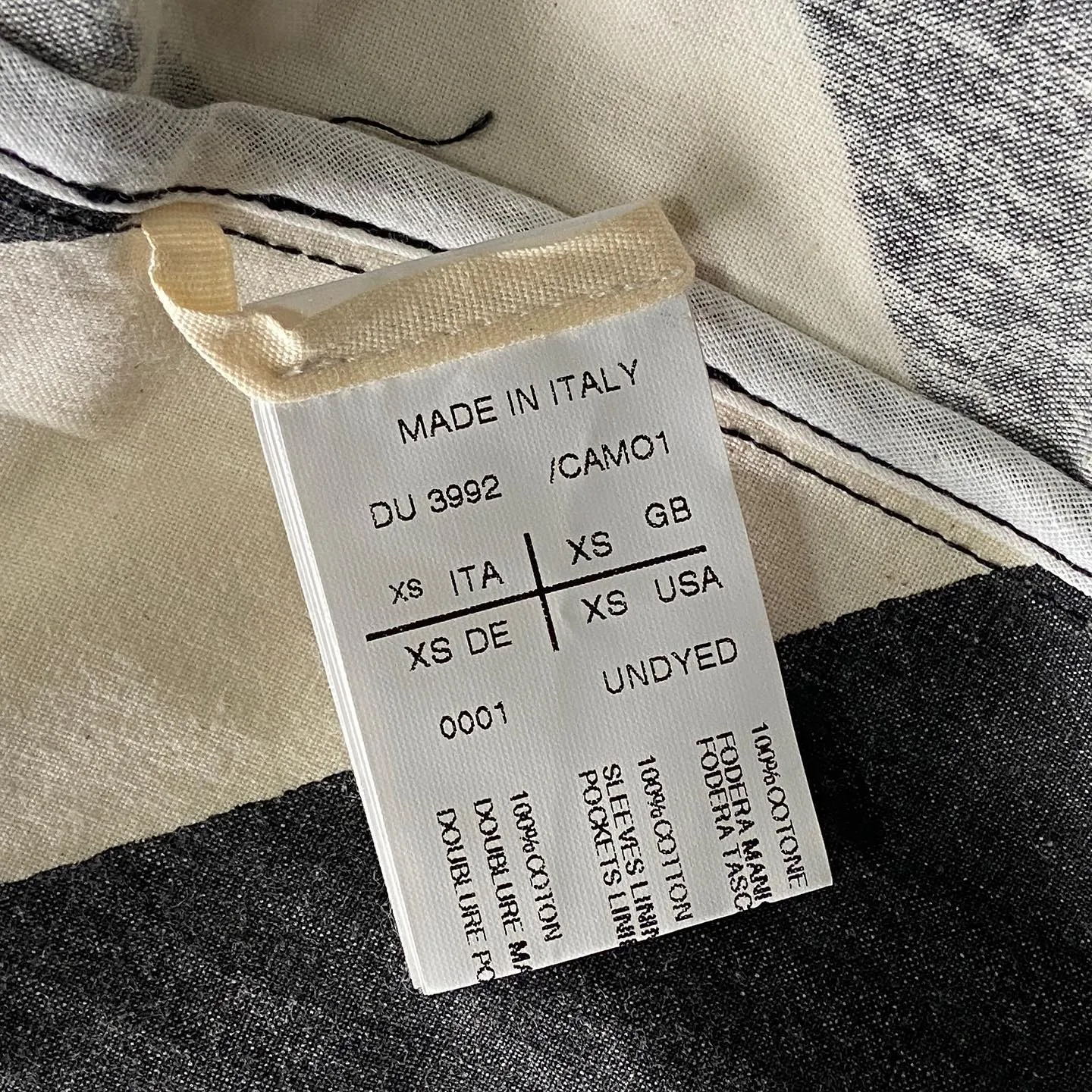 Rick owens BWNT drkshdw camo fishtail parka coat