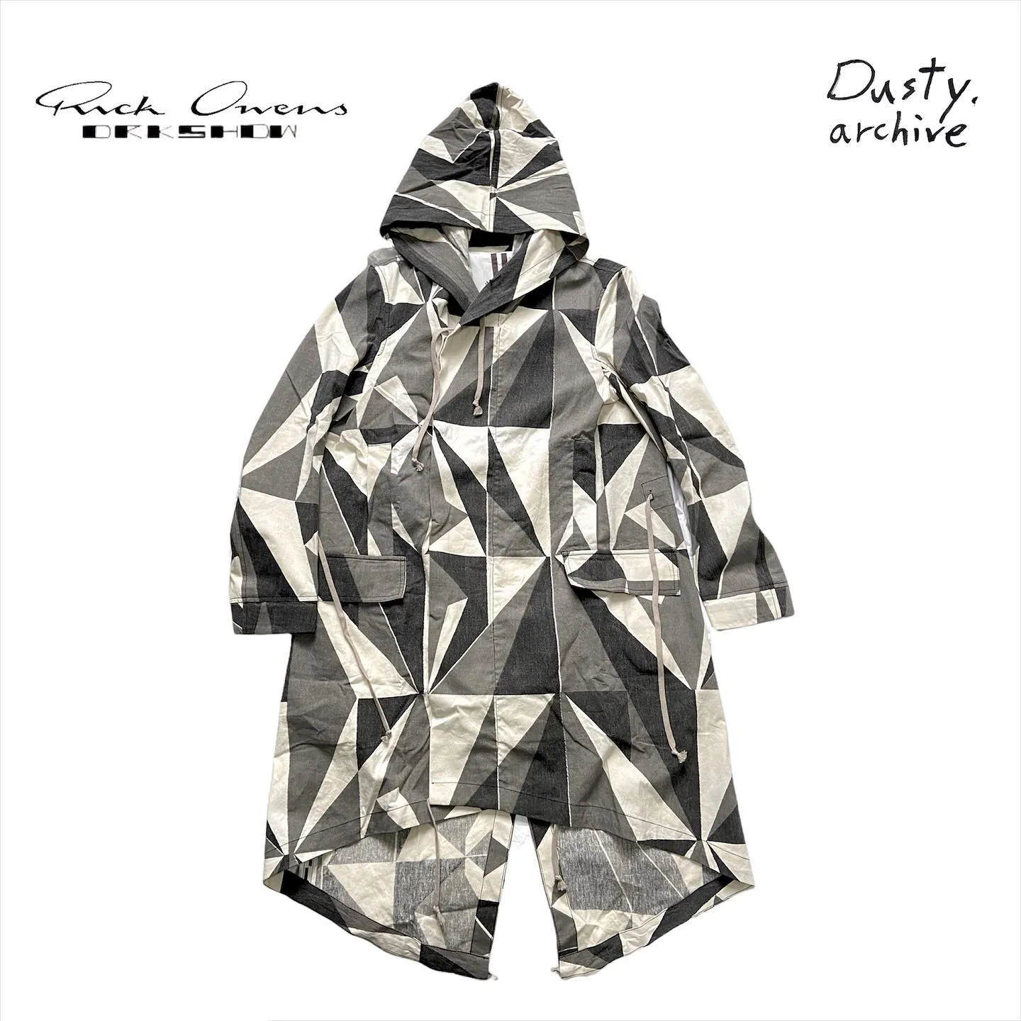 Rick owens BWNT drkshdw camo fishtail parka coat