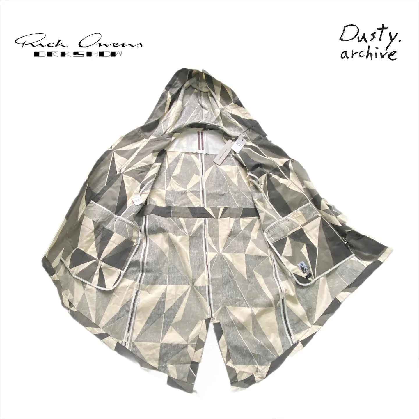 Rick owens BWNT drkshdw camo fishtail parka coat