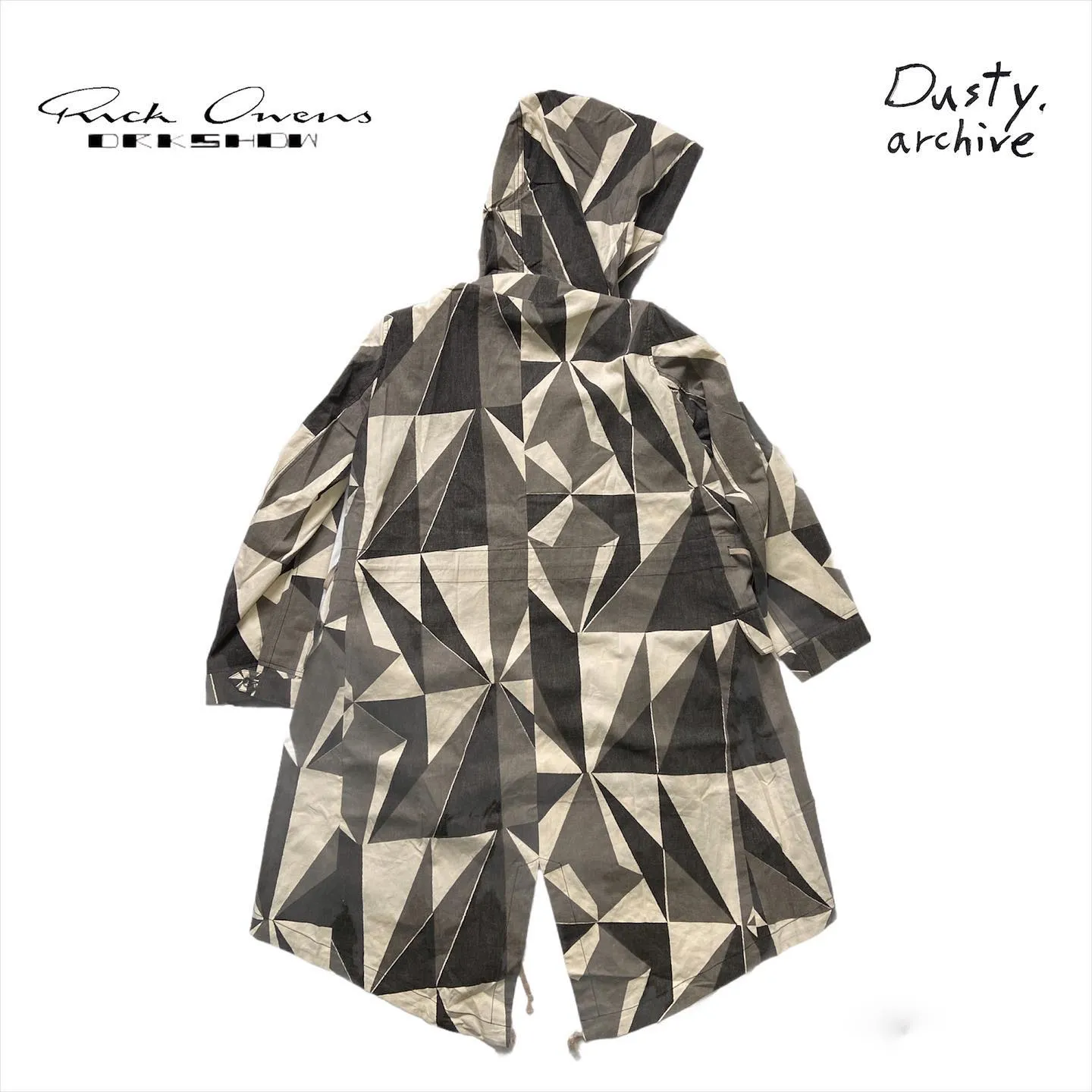 Rick owens BWNT drkshdw camo fishtail parka coat
