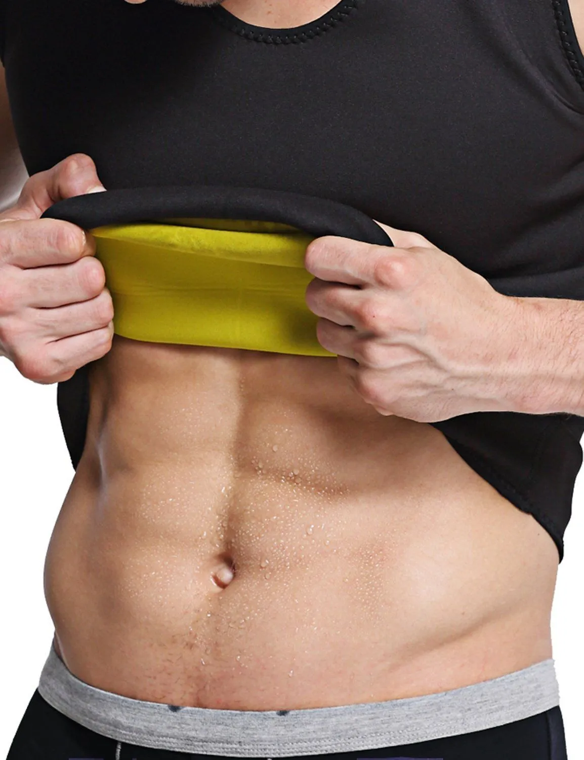 SculptSweat® Men's Sauna Vest Waist Shaper ~ Burn Stomach Fat!