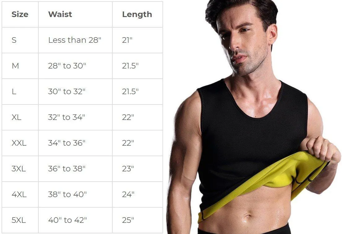 SculptSweat® Men's Sauna Vest Waist Shaper ~ Burn Stomach Fat!