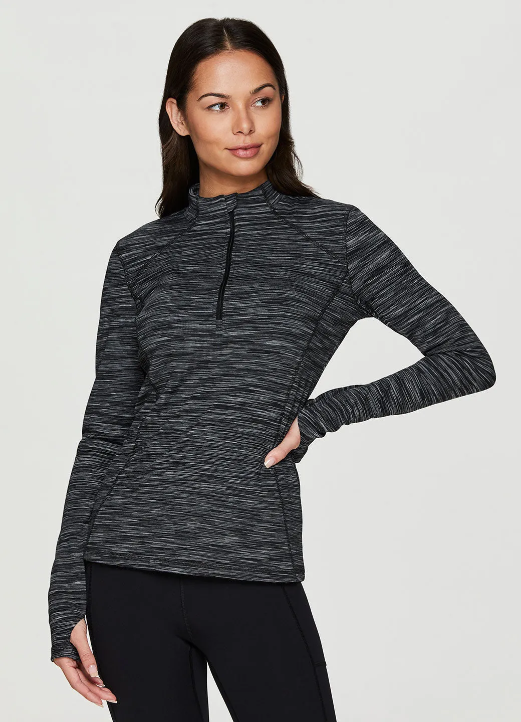 Stoneridge 1/4 Zip Striated Mock Neck Pullover