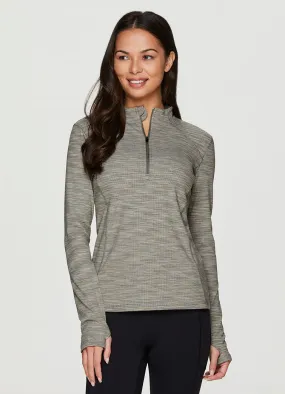 Stoneridge 1/4 Zip Striated Mock Neck Pullover