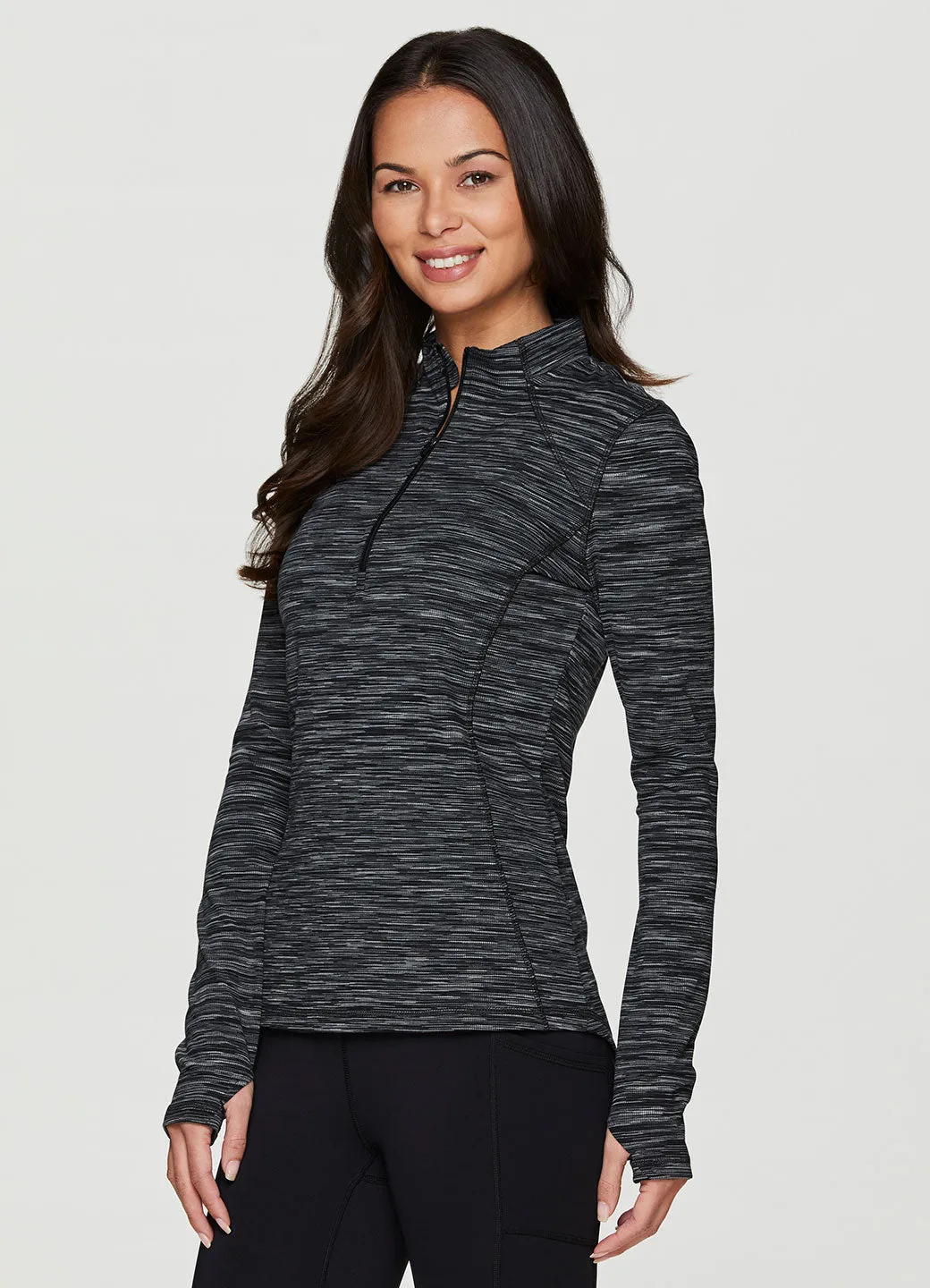 Stoneridge 1/4 Zip Striated Mock Neck Pullover
