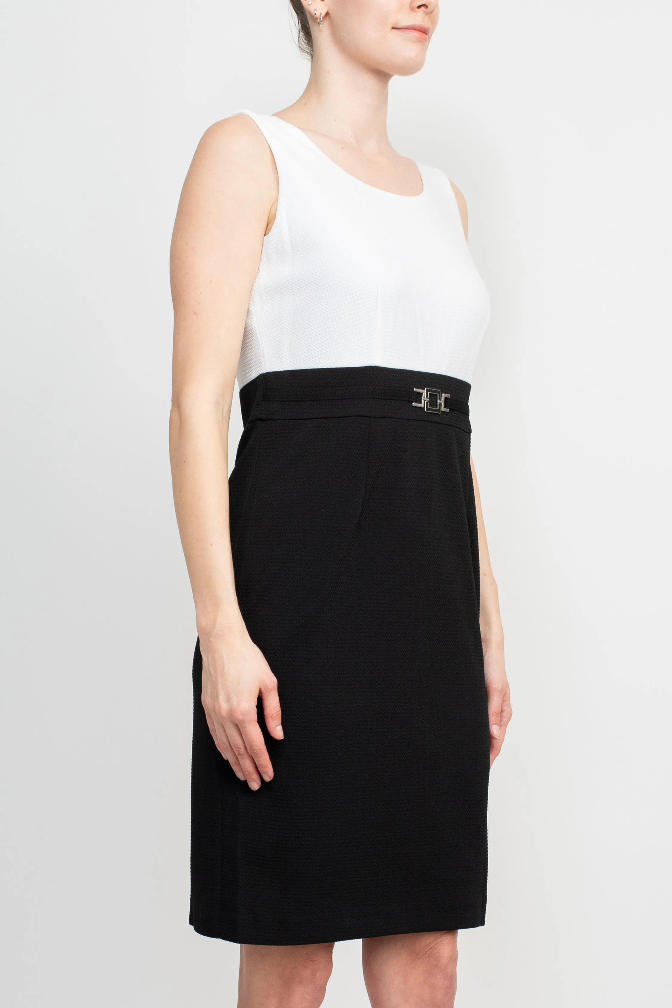 Studio One Jewel Neck Sleeveless Pull Over With 3/4 Sleeve Jacket