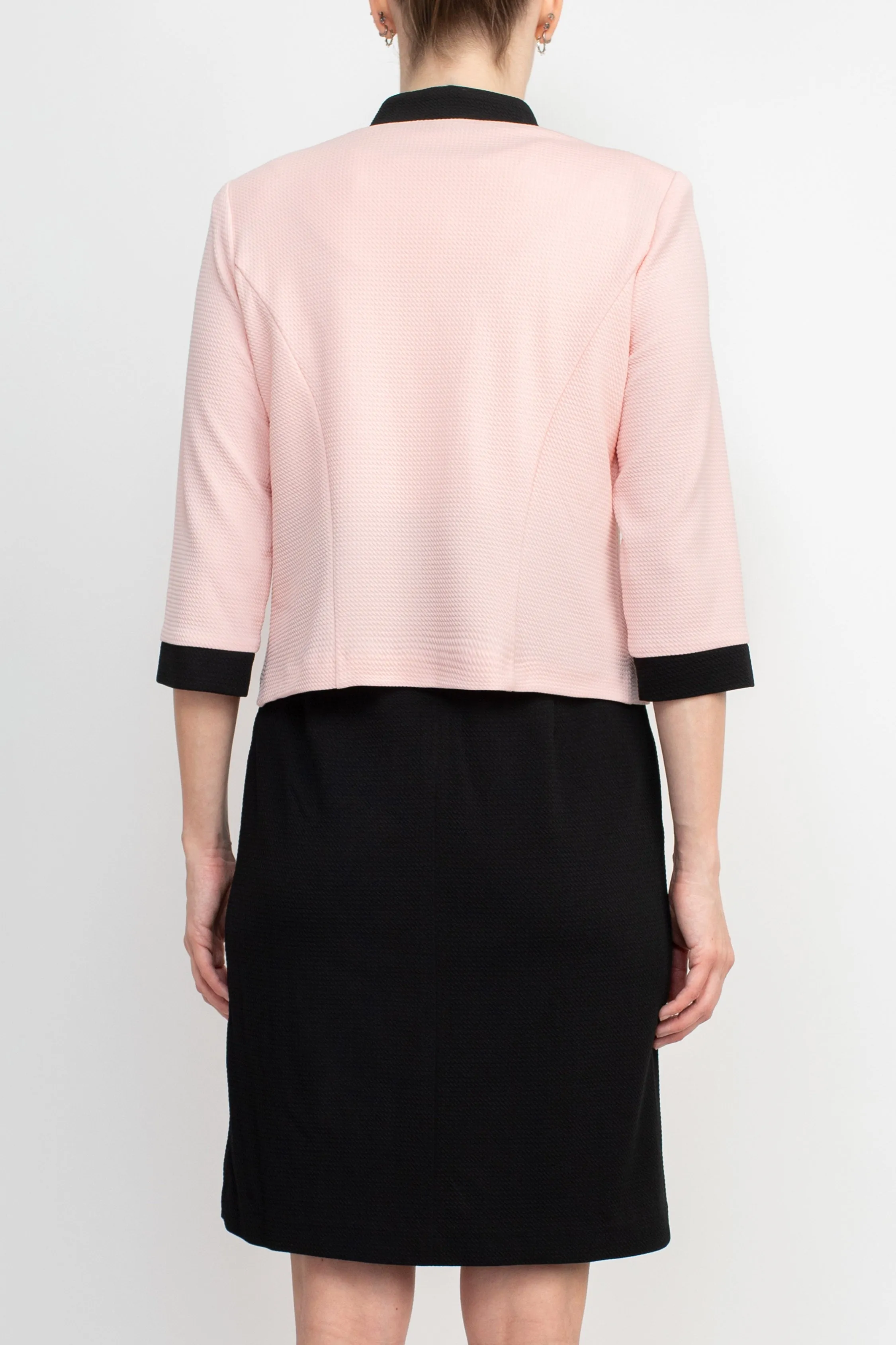 Studio One Jewel Neck Sleeveless Pull Over With 3/4 Sleeve Jacket