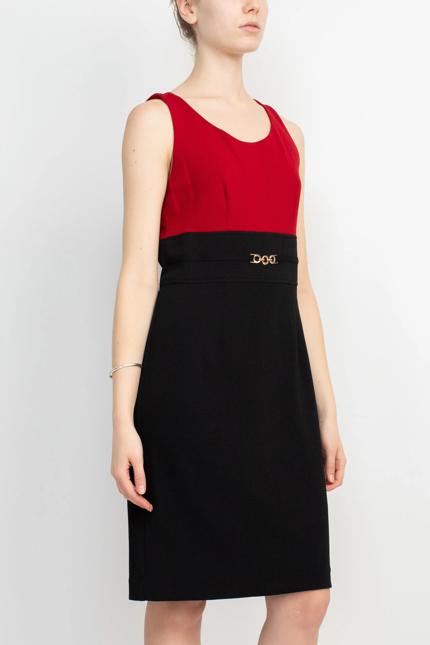 Studio One Jewel Neck Sleeveless Pull Over With 3/4 Sleeve Jacket