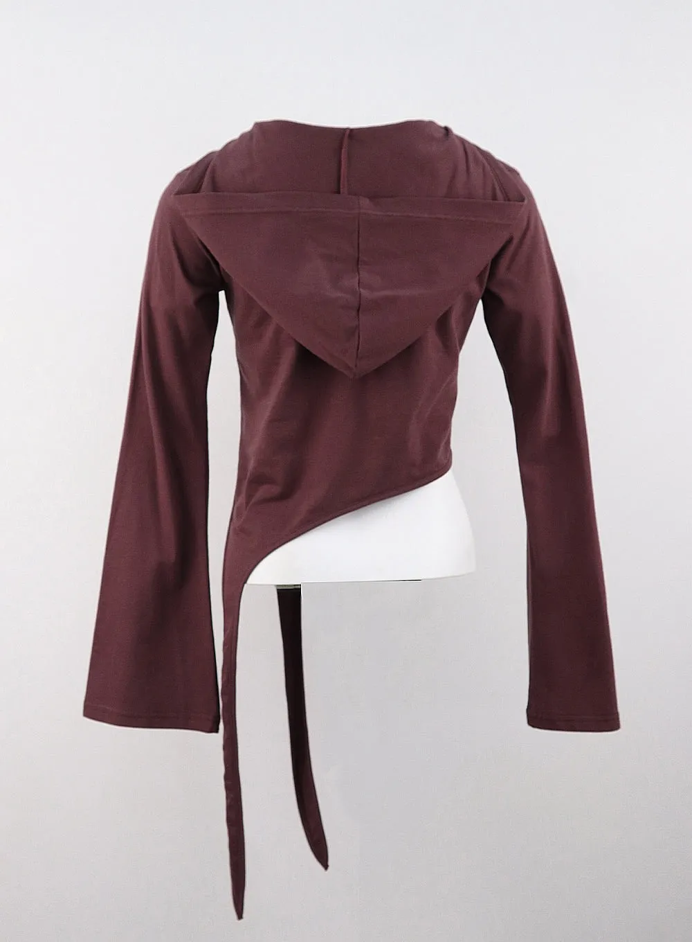 Unbalanced Hem V-Neck Hoodie CS308