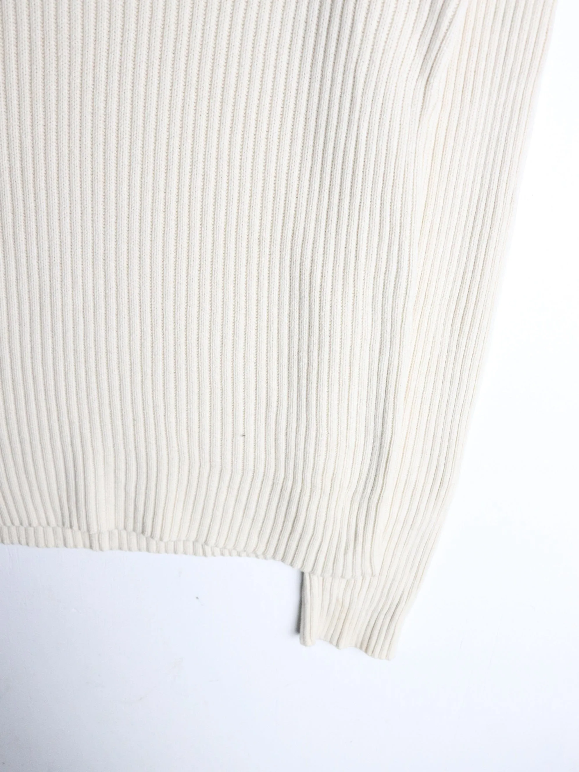 Vintage Polo Jeans Ralph Lauren Sweater Womens Small Beige Knit Turtle Neck